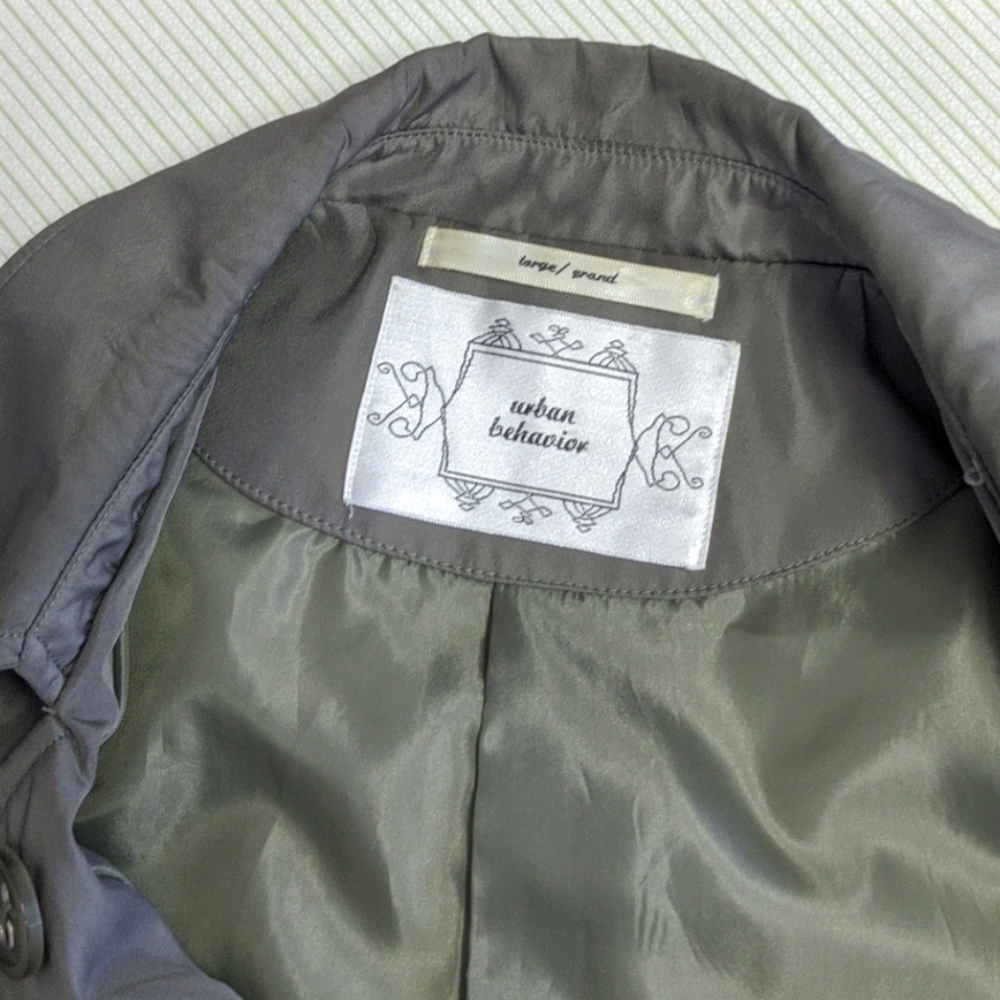 Urban Behaviour Olive Button-Front Jacket - Picture 12 of 13